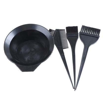 3 Pcs PVC Salon Hair Coloring Dyeing Kit Color Dye Brush Comb Mixing Bowl Tint Bleach