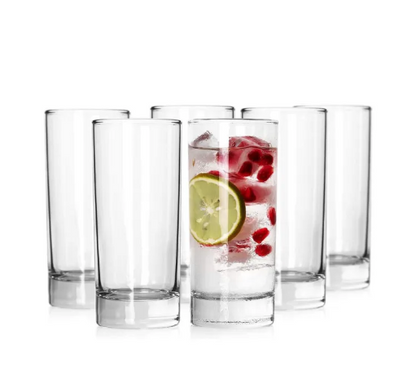 6PCS Drinking Glass Set 310ML - Crystals Clear