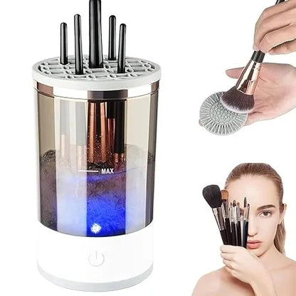 Electric Makeup Brush Cleaning Machine, Automatic Brush Washer & Dryer for All Brush Sizes