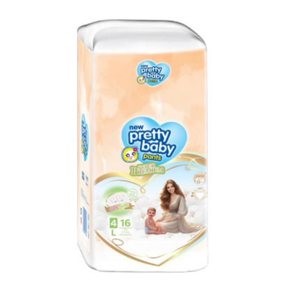 Pretty Baby Pants Diapers | Over Night 12 Hour | Large 16 Pcs