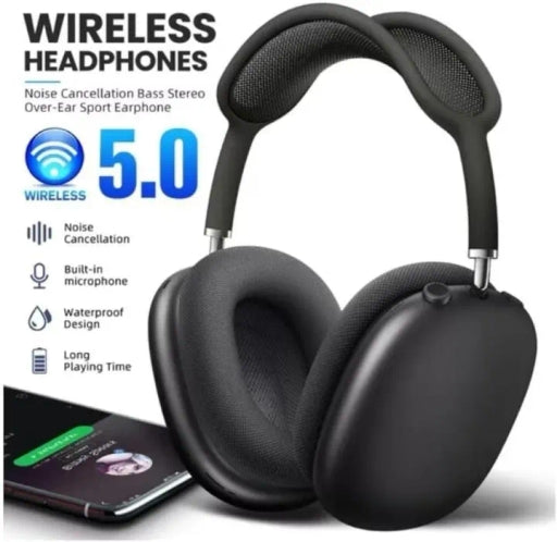 P9 Wireless Bluetooth Headphones with Mic – Stereo Sound Max Sport Over-Ear Headset