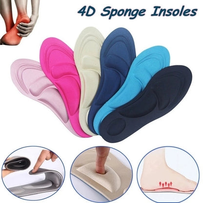 4D Women Men Orthopedic Insoles for Shoes Flat Feet Arch Support Massage Sports Pad