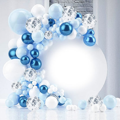 FREE 12 PCS 3D BUTTERFLY WITH Complete Set 104-Piece Premium Blue Balloon Garland Kit for Party Decoration, Unisex Balloon Arch Set for All Ages