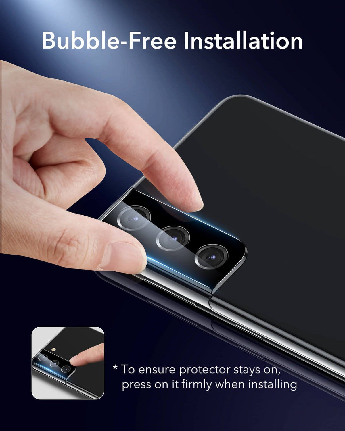 Branded Camera Lens Shield Protector For Galaxy S21 / S21 Plus / S21 Ultra