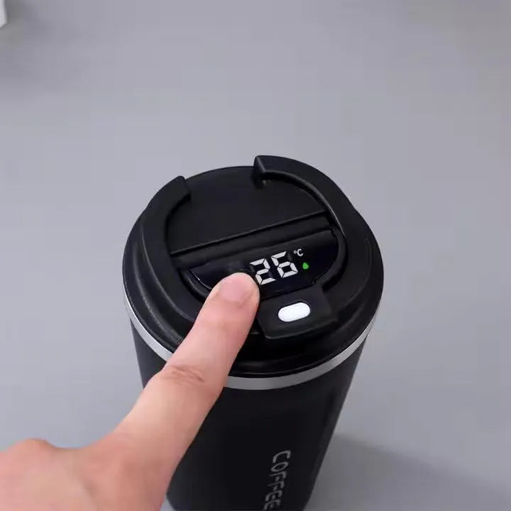 510Ml Smart LED Temperature Digital Coffee Mug: Portable Leak-Proof Thermal Cup