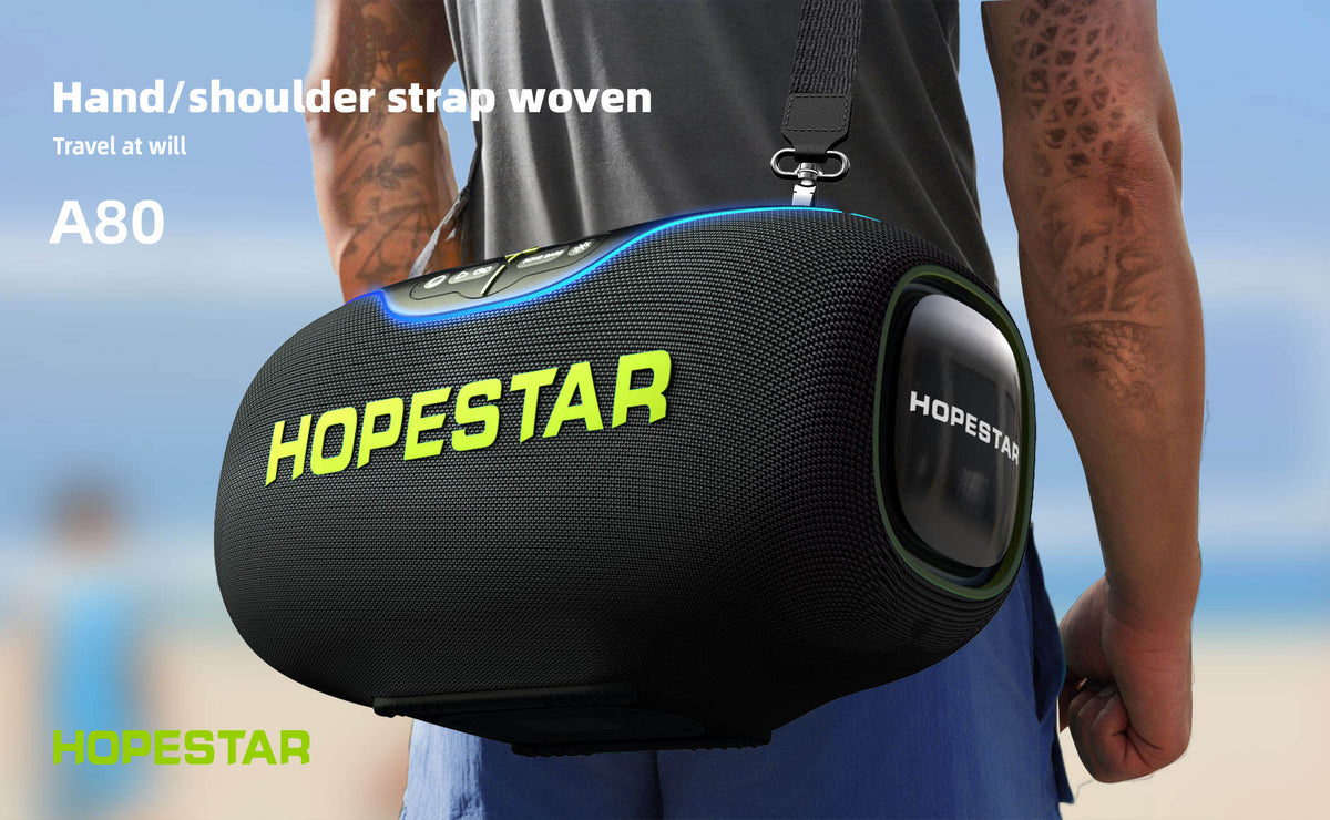 Hopestar Speaker A80 High Power 350W Portable Bluetooth Speaker Audio Players RGB Wireless Subwoofer Home Theatre DC Party Bo