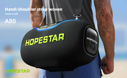 Hopestar Speaker A80 High Power 350W Portable Bluetooth Speaker Audio Players RGB Wireless Subwoofer Home Theatre DC Party Bo