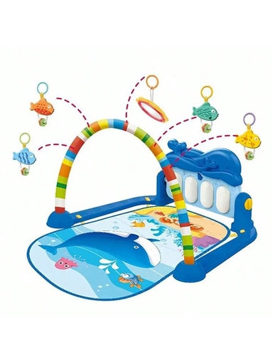 Unisex Baby Piano Gym Play Mat, Infant Kick and Play Piano Activity Center, Musical & Educational