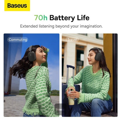 Baseus Earphone Bluetooth Bowie H1 wireless headphones BT 5.2 with ANC  ( Active Noise Cancelling )