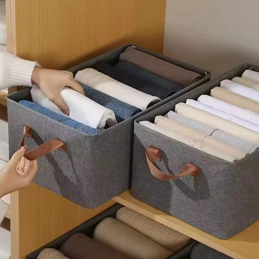 Large Capacity Storage Bins Closet Organizer System, Sturdy Foldable Storage Boxes for Organizing Cl
