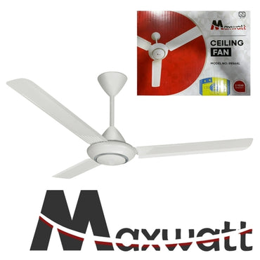 "MAXWATT 56"" Ceiling Fan 56 Inch with Warranty White 3 Aluminum Blades - RR56AL"