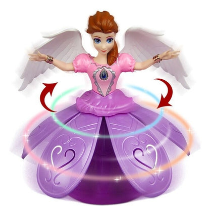 Dancing & Rotating Angel Girl Doll with Wings - Projection Light and Music Model Dolls