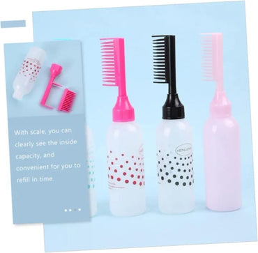 Hair Dye Bottles with Comb