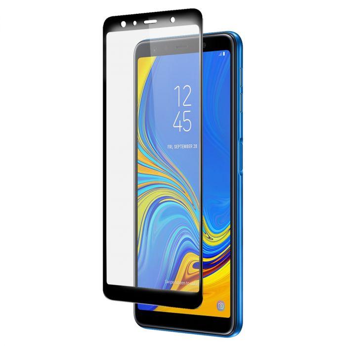 Samsung Glaxy A7 2018 2.5D Full Glue Tempered Glass 3D Full Cover Screen Protector Anti-fingerprint MB Brand