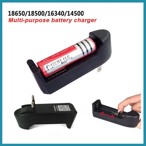 Single Multifunctional Battery Charger 3.7V Li-Ion EU for 18650 / 14500 / 16340 / 26650 Rechargeable