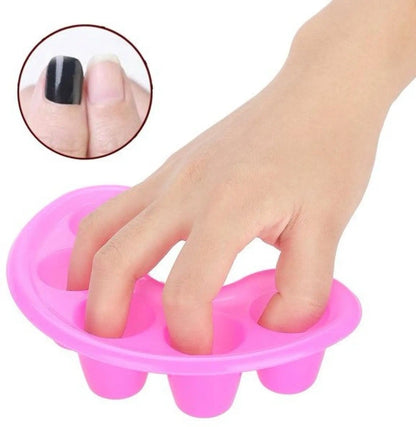 Trendy Look 5 Fingers Holes Soak Bowl Nail Art Tips Hand Soak Tray Nail Soaking Manicure Bowl for Ac