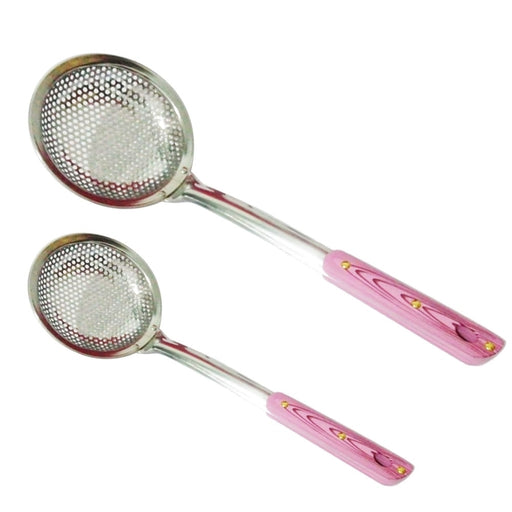 Stainless Steel Frying Spoon Large Strainer Deep Fry Oil Spoon