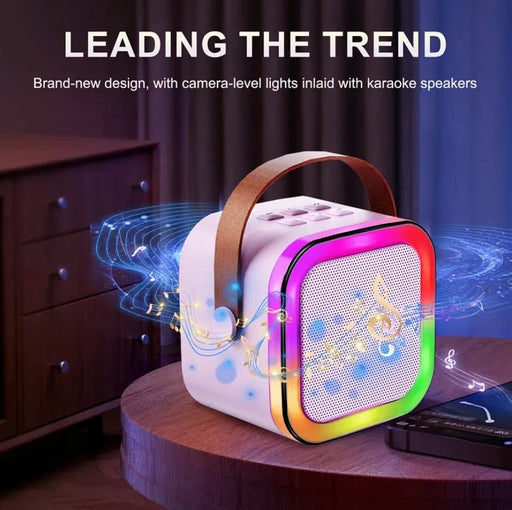 Portable K12 Bluetooth Karaoke Speaker with Wireless Mic, Portable PA System for Home & Family Fun