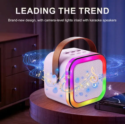 Portable K12 Bluetooth Karaoke Speaker with Wireless Mic, Portable PA System for Home & Family Fun