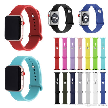Multi-Color Silicone Sport Watch Strap Band for Apple Watch Series 1-6
