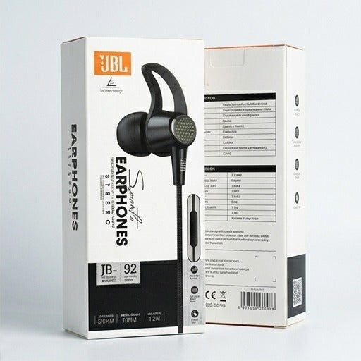 JBL JB-92 in-Ear Wired Headset: 3.5Mm Lightweight Stereo Earphones with Microphone