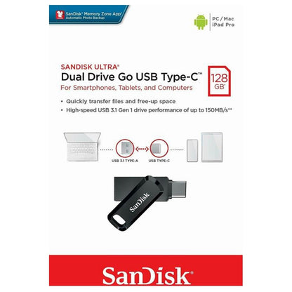 SanDisk Ultra 32GB / 64GB / 128GB / 256GB Dual Drive USB 3.1 Type-C OTG