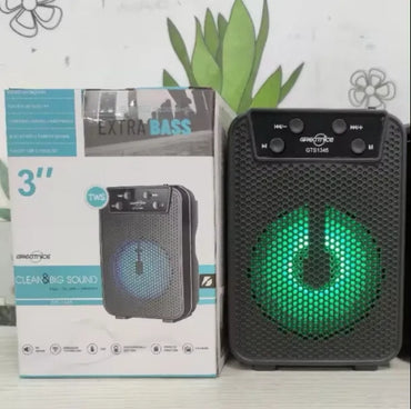 GTS-1345 3-Inch Portable Bluetooth Speaker with LED Display, Bass Sound, FM Radio, TF Card & USB