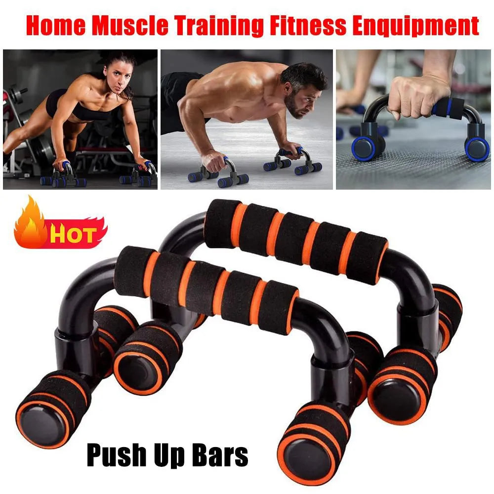 2X Handle Push up Stands Pull Gym Bar Workout Training Exercise Home Fitness