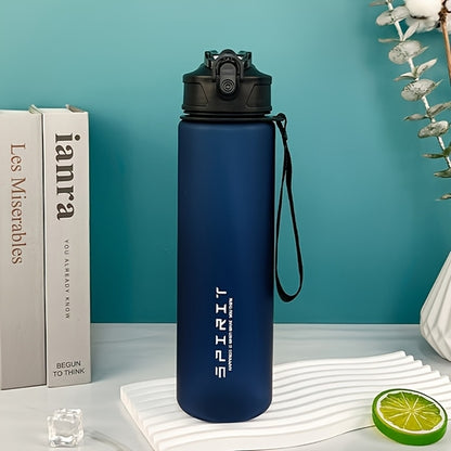 Grinkwell 26Oz Frosted Sports Water Bottle – Leakproof BPA-Free Bottle with Silicone Straw