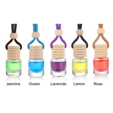 Car Aroma Scented Mini Bottle Lemon Yellow Color One Pc