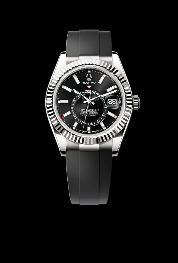 ROLEXX Sky Dweller Watch Silver Gold