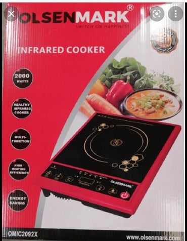 Multifunction Infrared Cooker Electric Hot Plate Cooker Stove Olsenmark OMIC2092/2000W with Warranty