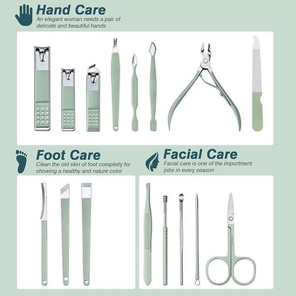 Pedicure Manicure Kit, 16Pcs Professional Stainless Steel