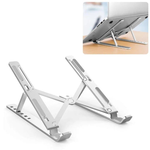 Foldable Plastic Laptop Stand for MacBook, Notebook, Tablet & Phone – Portable Riser