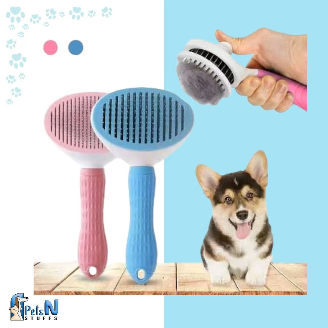 Clean Pet Grooming Brush for Cats & Dogs
