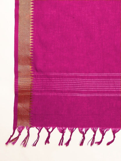 Women Regular Pure Cotton Kurta with Trousers & with Dupatta