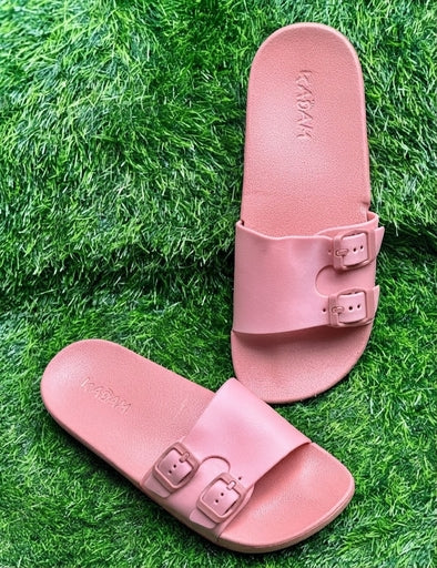 Girls Pink Chappels Slides