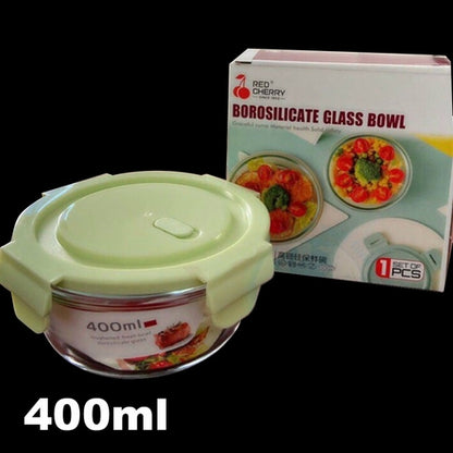 Borosilicate Glass Food Storage Bowl Airtight & Leak-Proof SNAP Locking LIDS & Built-in AIR Vent