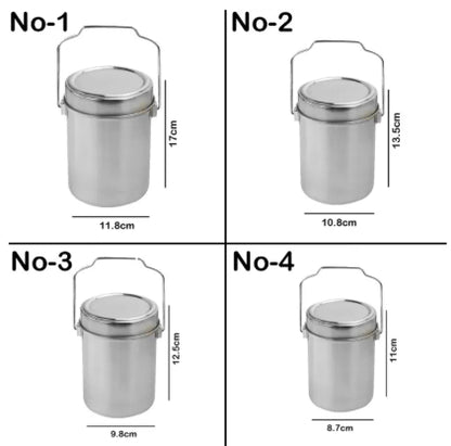 Stainless Steel Tiffin Carrier Lunch Box-1Pc/4pcs