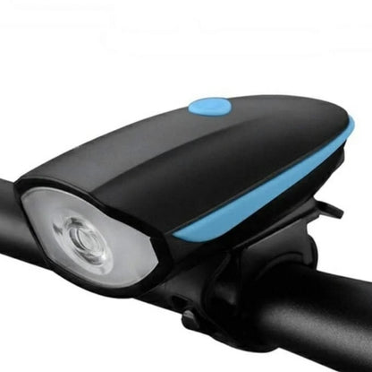Bicycle LED Headlight with Horn Speaker – Front Light & Bike Bell, USB Rechargeable Bike Accessory