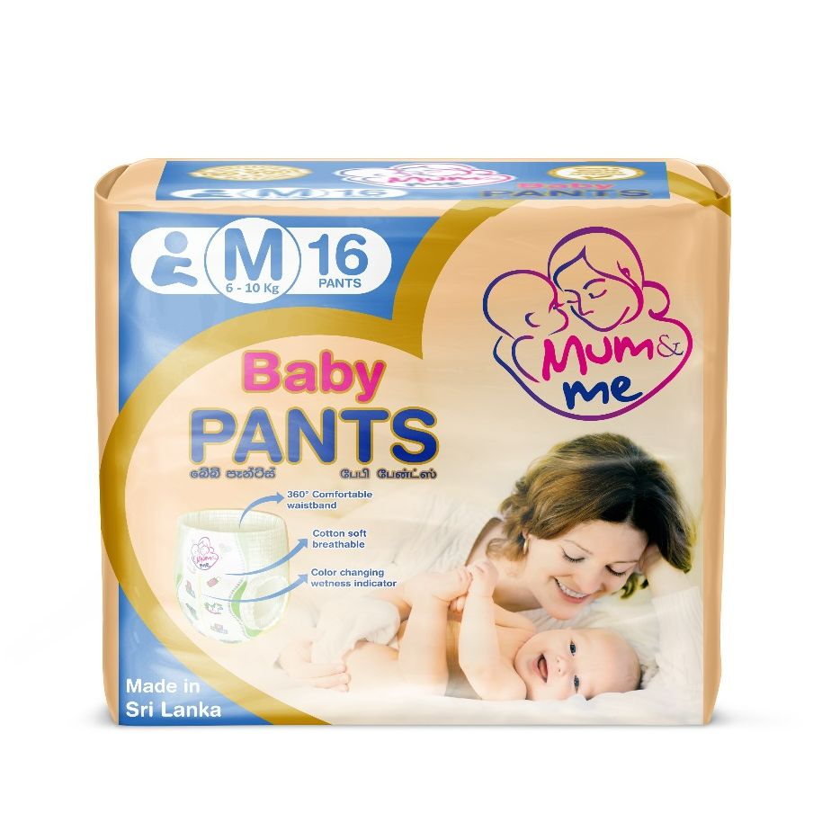 Mum & Me Baby Pants Diapers | Medium 16 Pcs