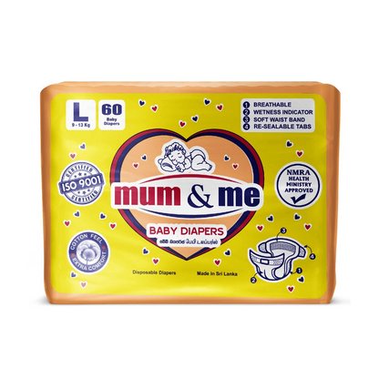 Mum and Me Baby Diaper L 60 (Large Baby Pasting)