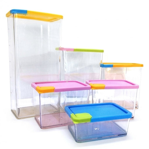 6 Pcs Stackable & Space Savvy Spice Set, Food Storage Box Container