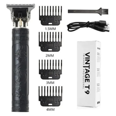 Dragon Vintage T9 Professional Hair Trimmer Cordless | Men's Beard Clipper & Grooming Set