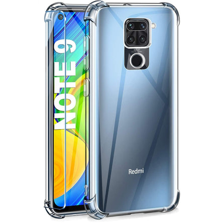 Anti Burst Airbag Bumper Super Protection Clear Silicone Case For Redmi Note 9