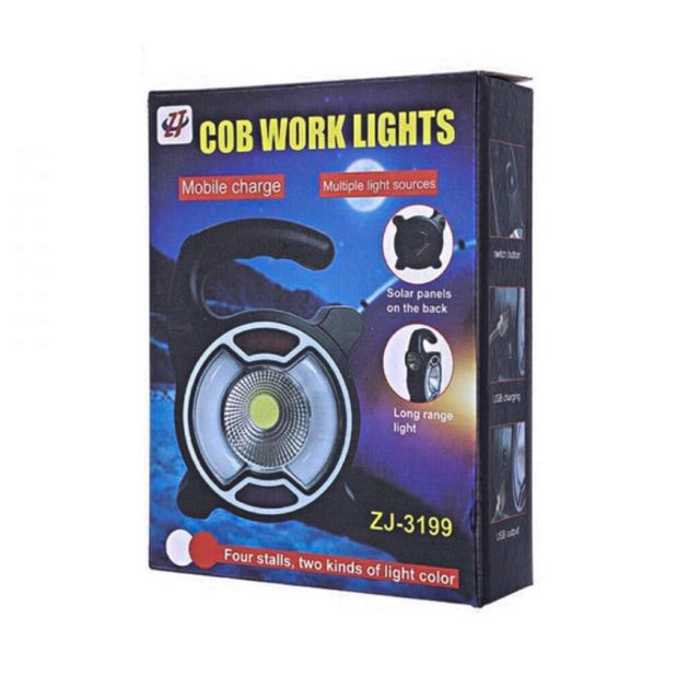 Solar Light Camping Lamp COB Emergency Lights 60W Floodlight
