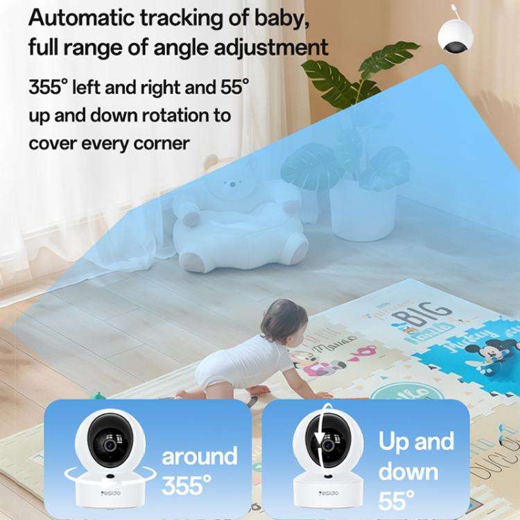 Yesido KM28 5 Inch LCD Screen 2.4G WiFi Baby Monitor Care Camera Two-way Audio Call Wifi Wireless Cameras