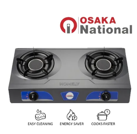 Gas Cooker Double Burner Stainless Steel High Pressure and Infrared Burner