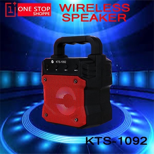 Wireless Portable Bluetooth Speaker with Micro SD, USB Flash & FM Radio Support, Assorted Color Blue