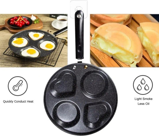 Nonstick Aluminum Egg Frying Pan, 4-Cup, Easy to Clean, Suitable for Omelettes,